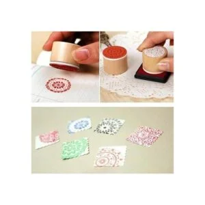 Minijuego de sellos de madera Yansanido 12 unidades para