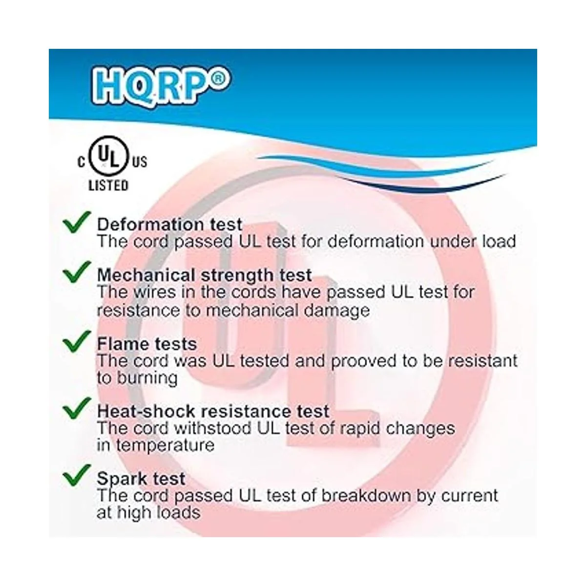 HQRP Cable de alimentación de corriente alterna con rotor