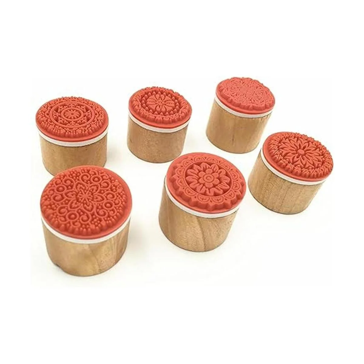 Minijuego de sellos de madera Yansanido 12 unidades para