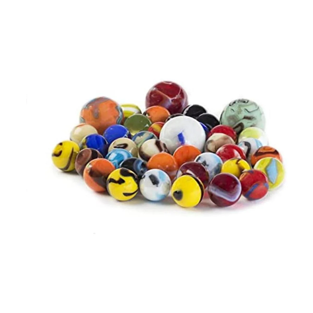 My Toy House Juego de 40 canicas de cristal a granel 36_1