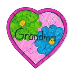 Hygloss Products Rompecabezas de corazón en blanco para_4