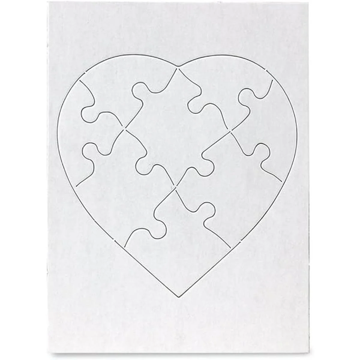 Hygloss Products Rompecabezas de corazón en blanco para_1