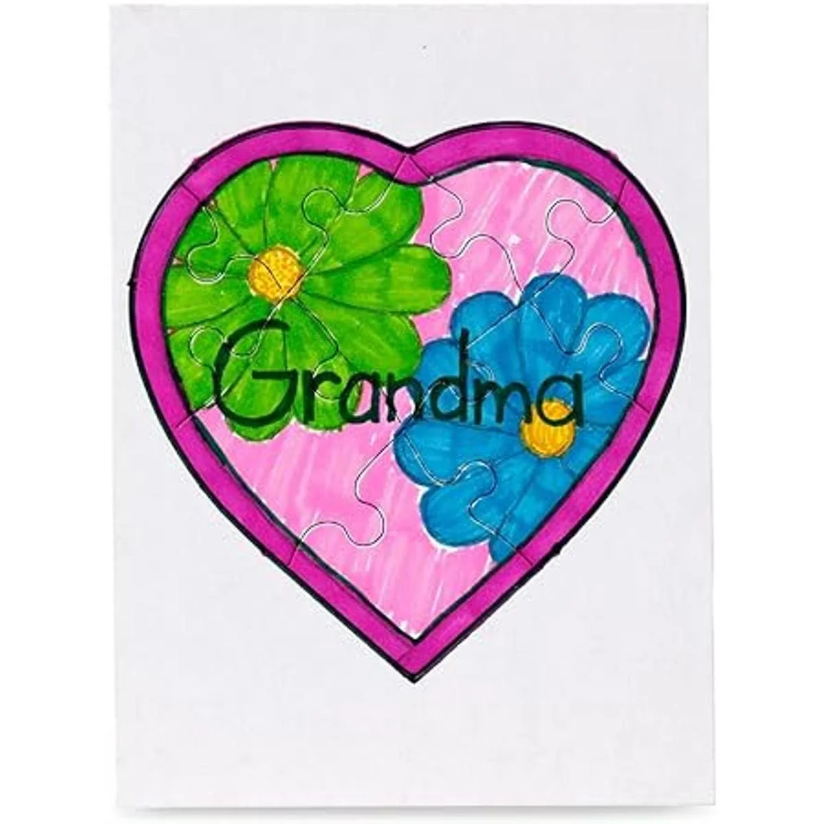 Hygloss Products Rompecabezas de corazón en blanco para_2