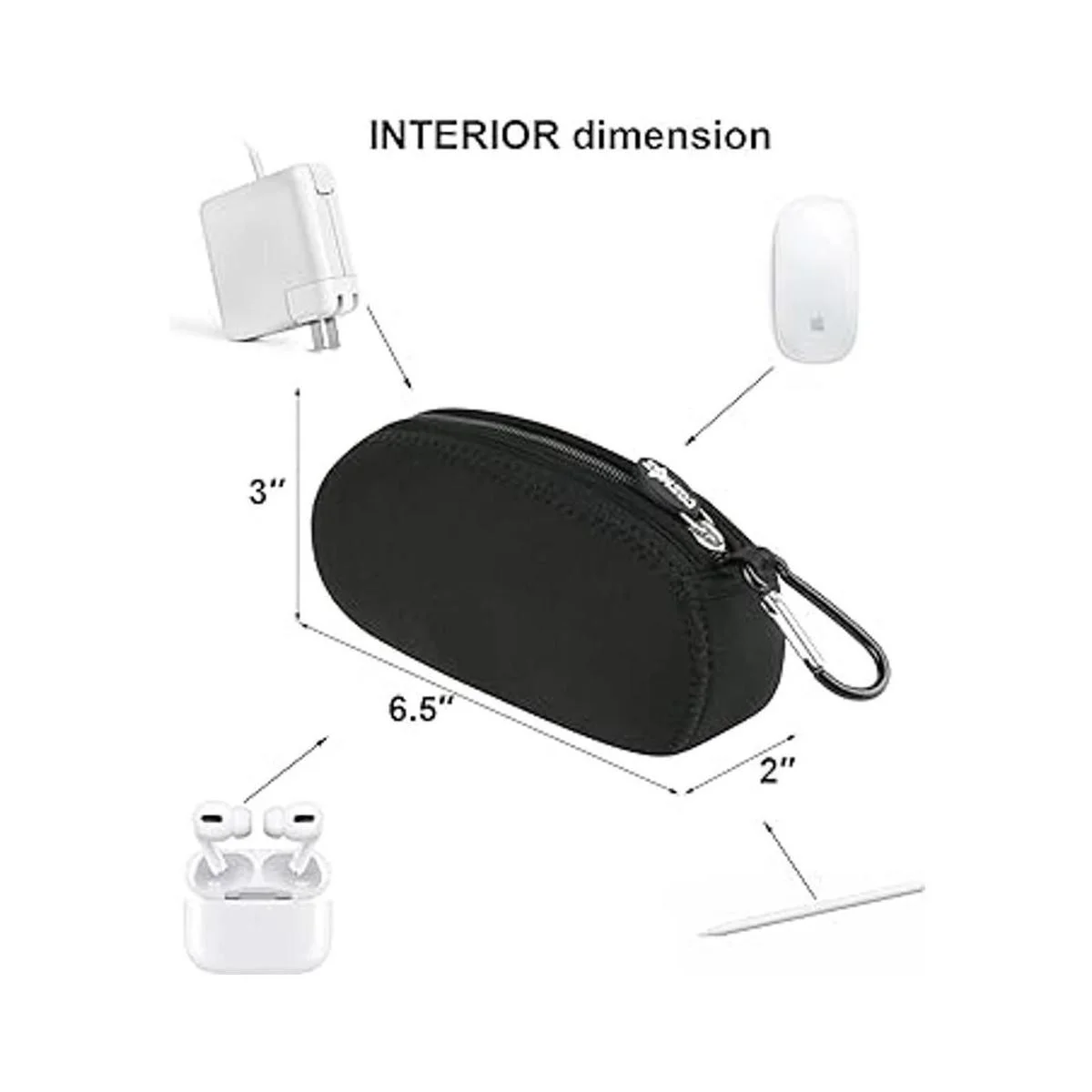 Cosmos Black Color Neoprene Travel Power Supply Case Bag_2