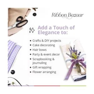 Cinta de tafetán de Ribbon Bazaar elegante tejido de_5
