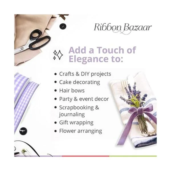 Cinta de tafetán de Ribbon Bazaar elegante tejido de_5