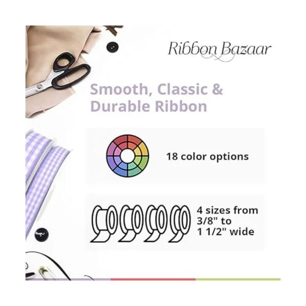 Cinta de tafetán de Ribbon Bazaar elegante tejido de_2