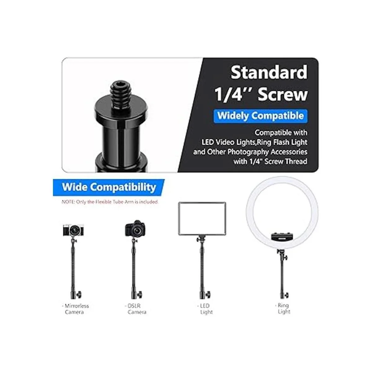 Neewer 1025cm Metal Flexible Tube Arm for LED Video_3