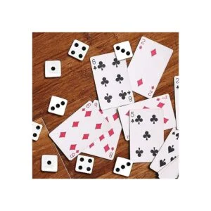 Juego de dados blancos de 063 pulgadas con puntos negros_6