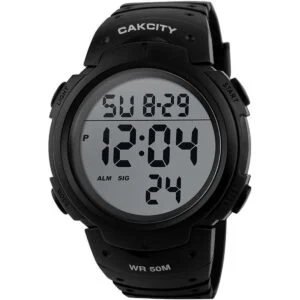 Mens Digital Sports Watch LED Screen Large Face Military_3