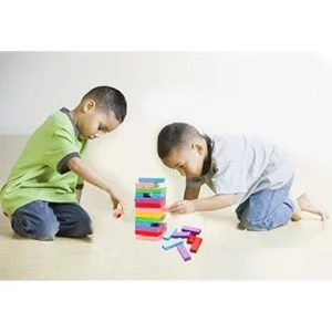Juego de mesa de bloques de madera para niños 48 piezas_6