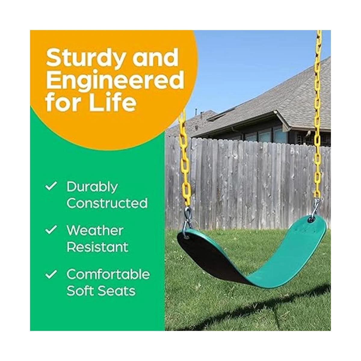 Jungle Gym Kingdom Reemplazo de asiento de columpio para_3