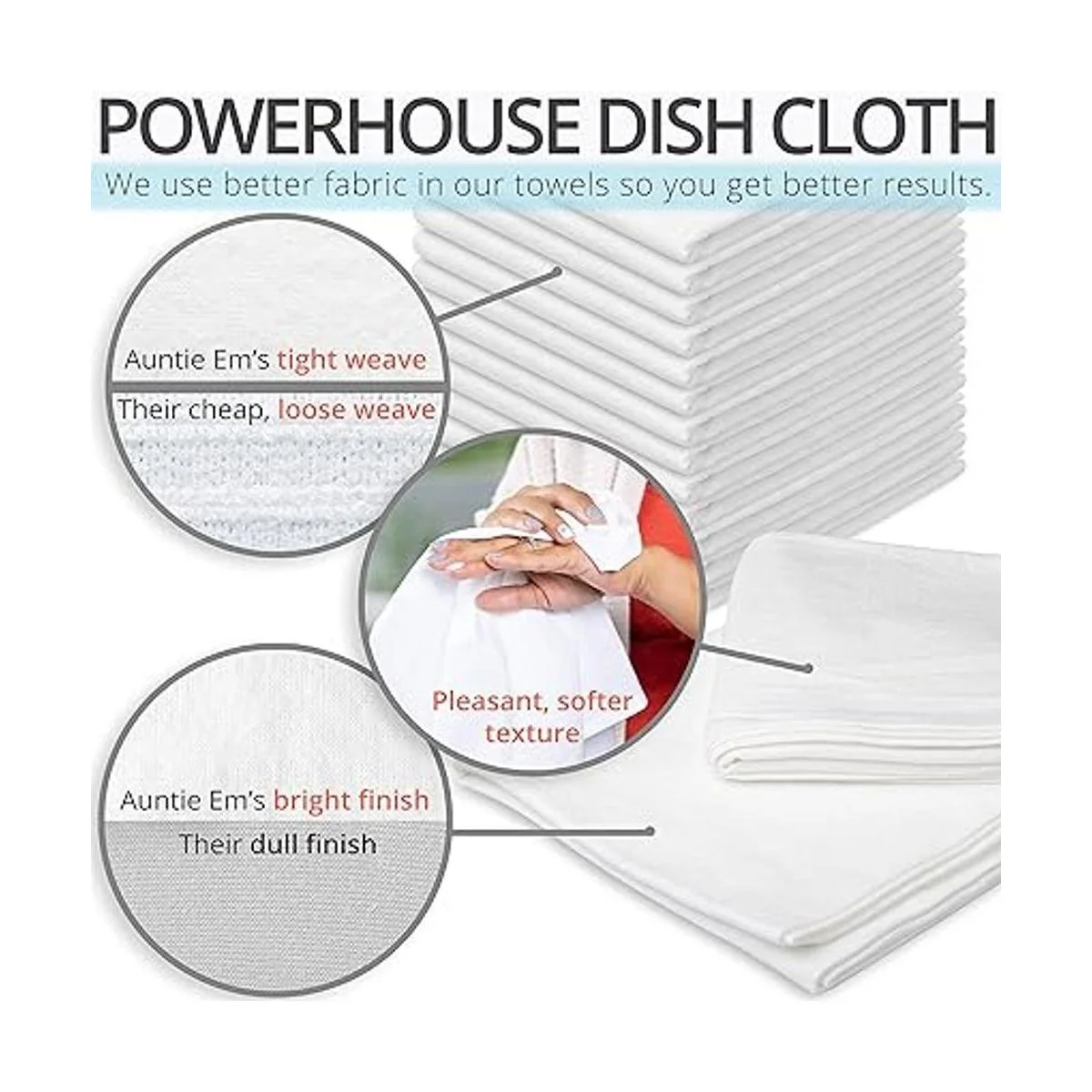 Aunti Ems Kitchen Juego de 13 toallas de algodón natural_2