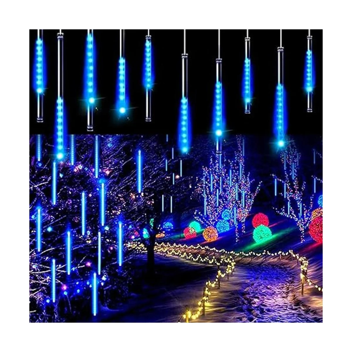 Adecorty Luces de Navidad para exteriores simula nieve_3