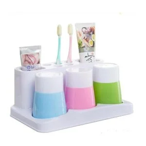 Eslite Soporte de pasta dental y cepillo de dientes para