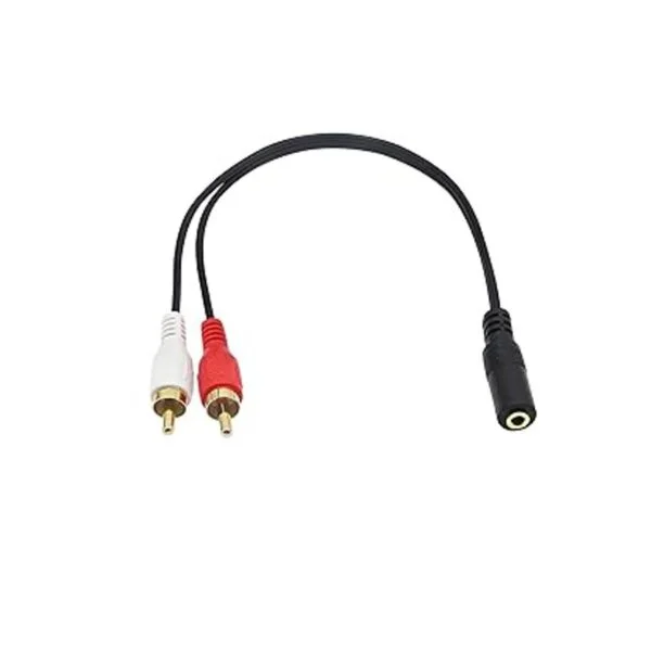 CERRXIAN 0.7 ft oro 0.138 in hembra estéreo Jack a 2_3