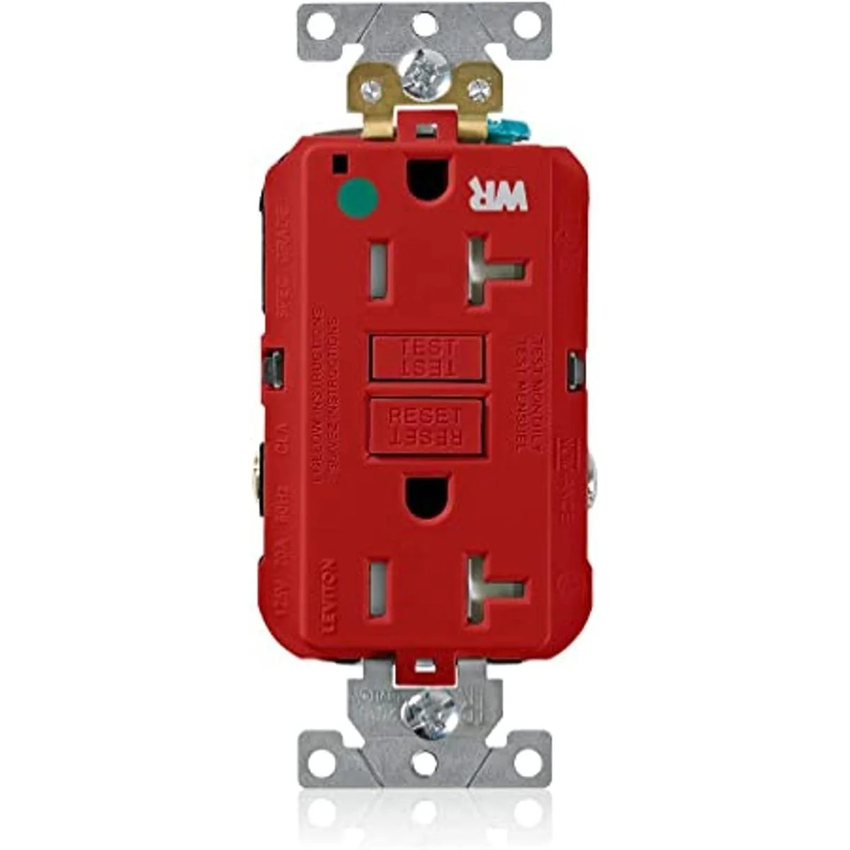 Leviton GFWT2HGR 20A125V Receptáculo GFCI de autoprueba_1