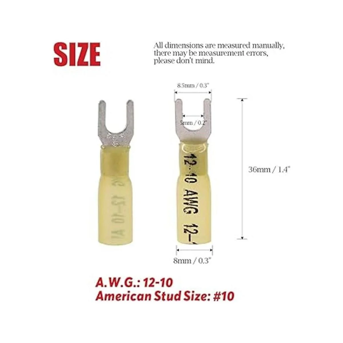 Hilitchi 50 conectores de terminales eléctricos de nailon