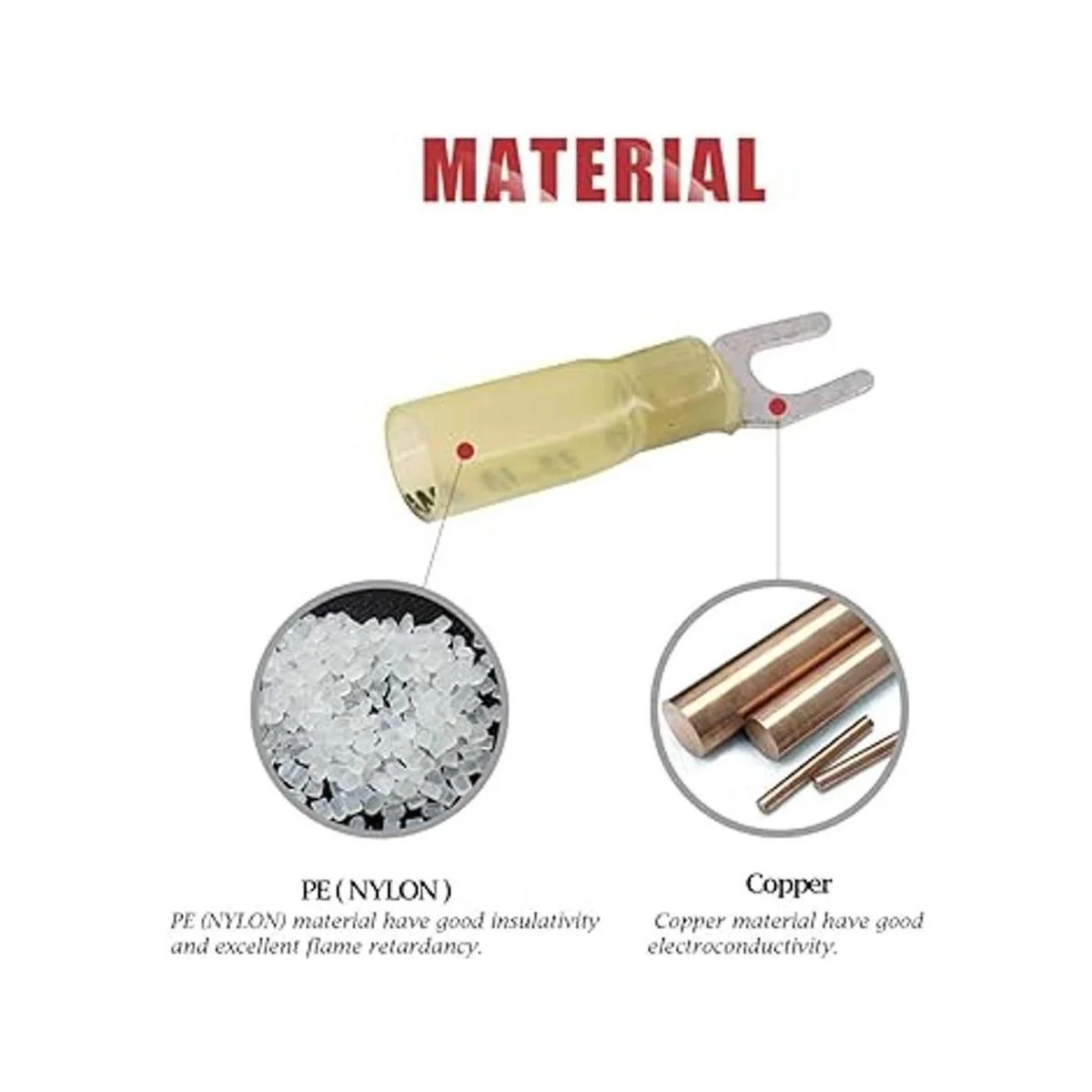 Hilitchi 50 conectores de terminales eléctricos de nailon