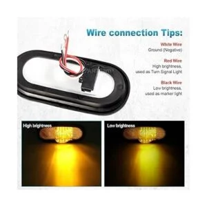 Partsam 2 luces de marcador ámbar de 6.5 pulgadas con luz_2