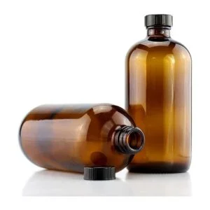 Botellas de vidrio ámbar de 16 onzas con etiquetas de tiza_4