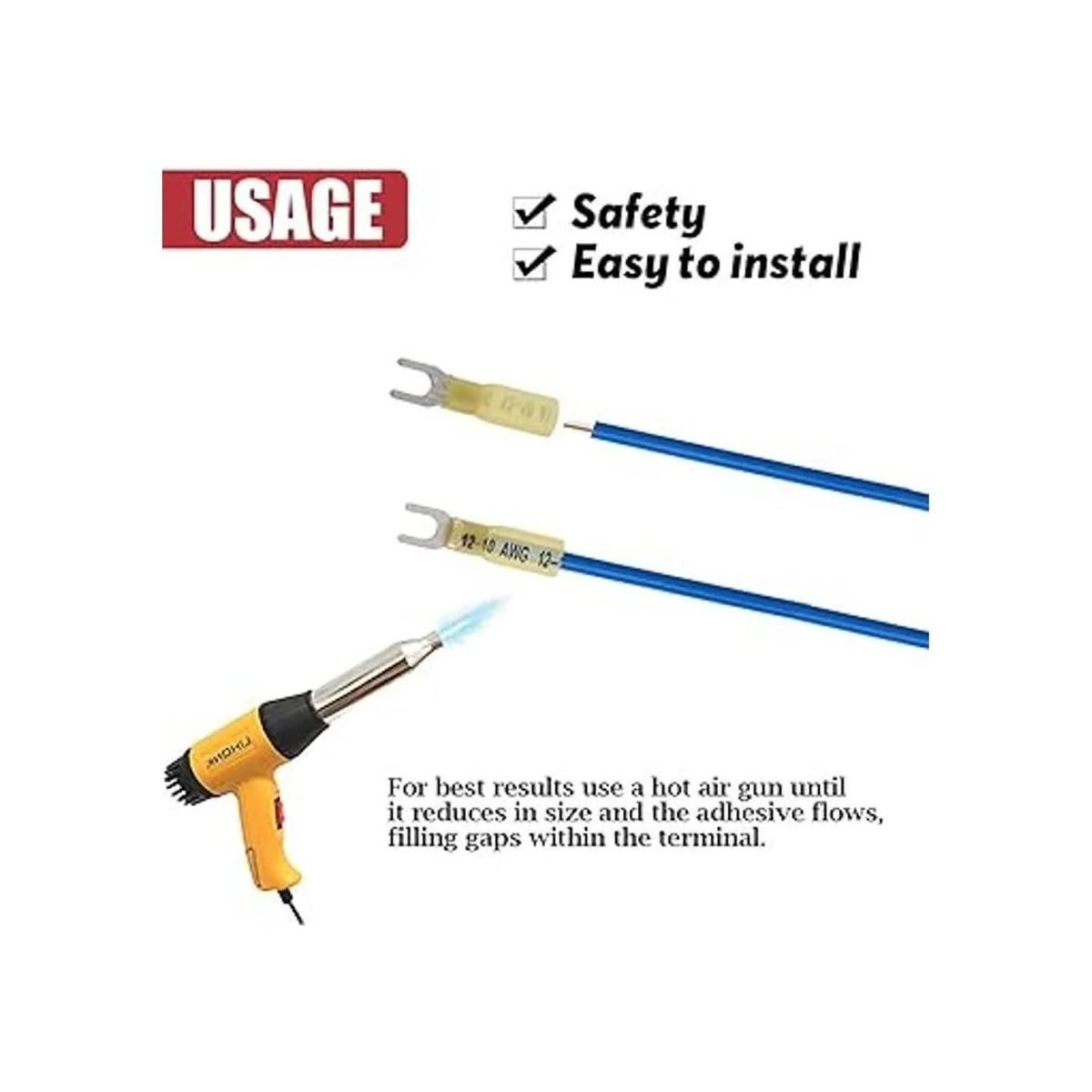 Hilitchi 50 conectores de terminales eléctricos de nailon