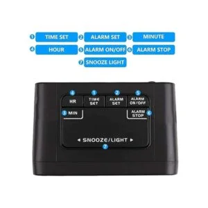 Creativo reloj de escritorio Hense con luz nocturna reloj