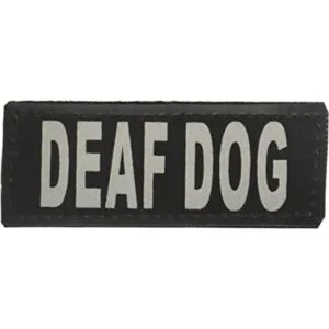 DogLine Deaf perro extraíble Parches De Velcro S M_1