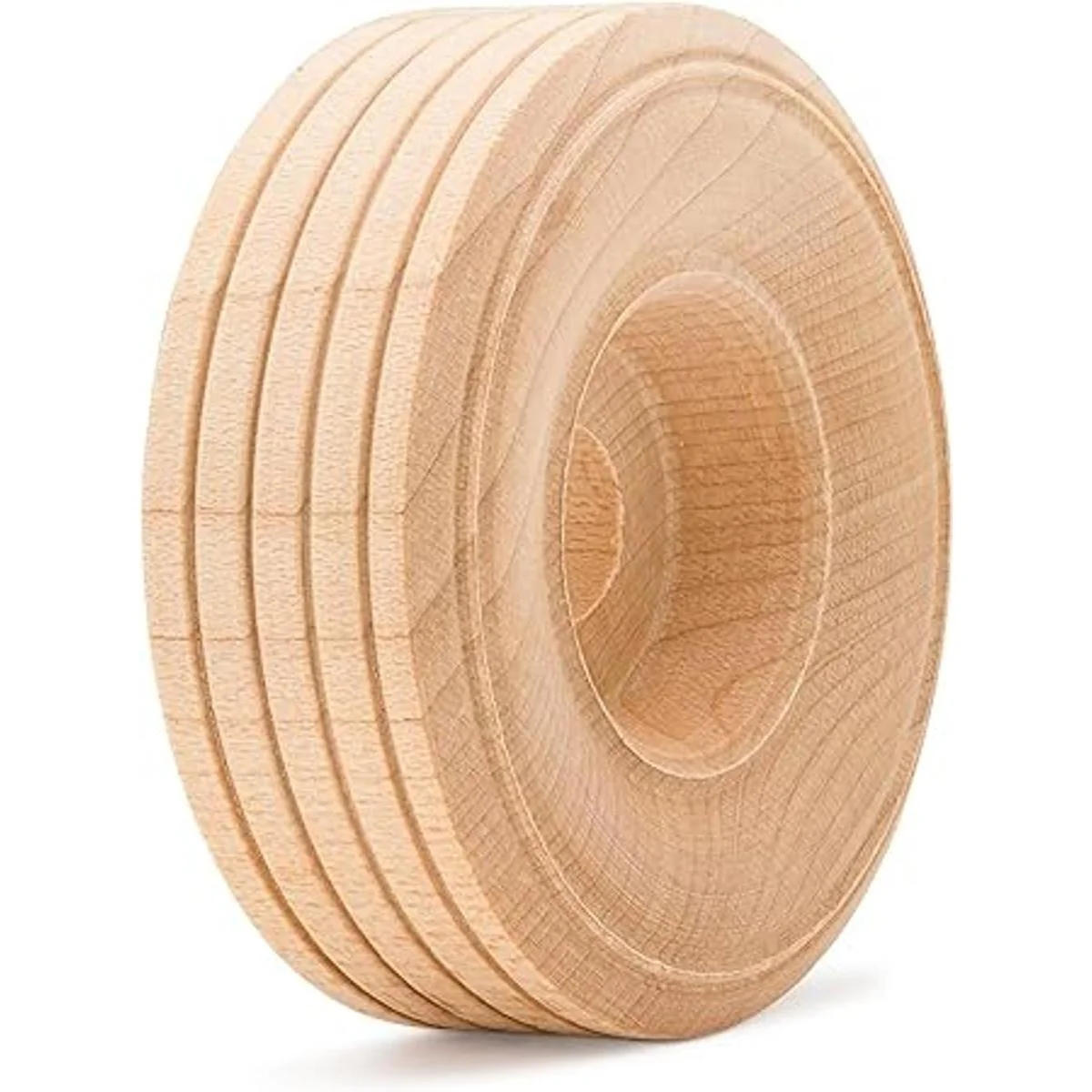 Mini Wood Wheels Treaded Style 2 Inch Diameter Pack of