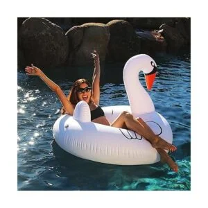 PartyTube Gofloats balsa inflable con forma de cisne_3