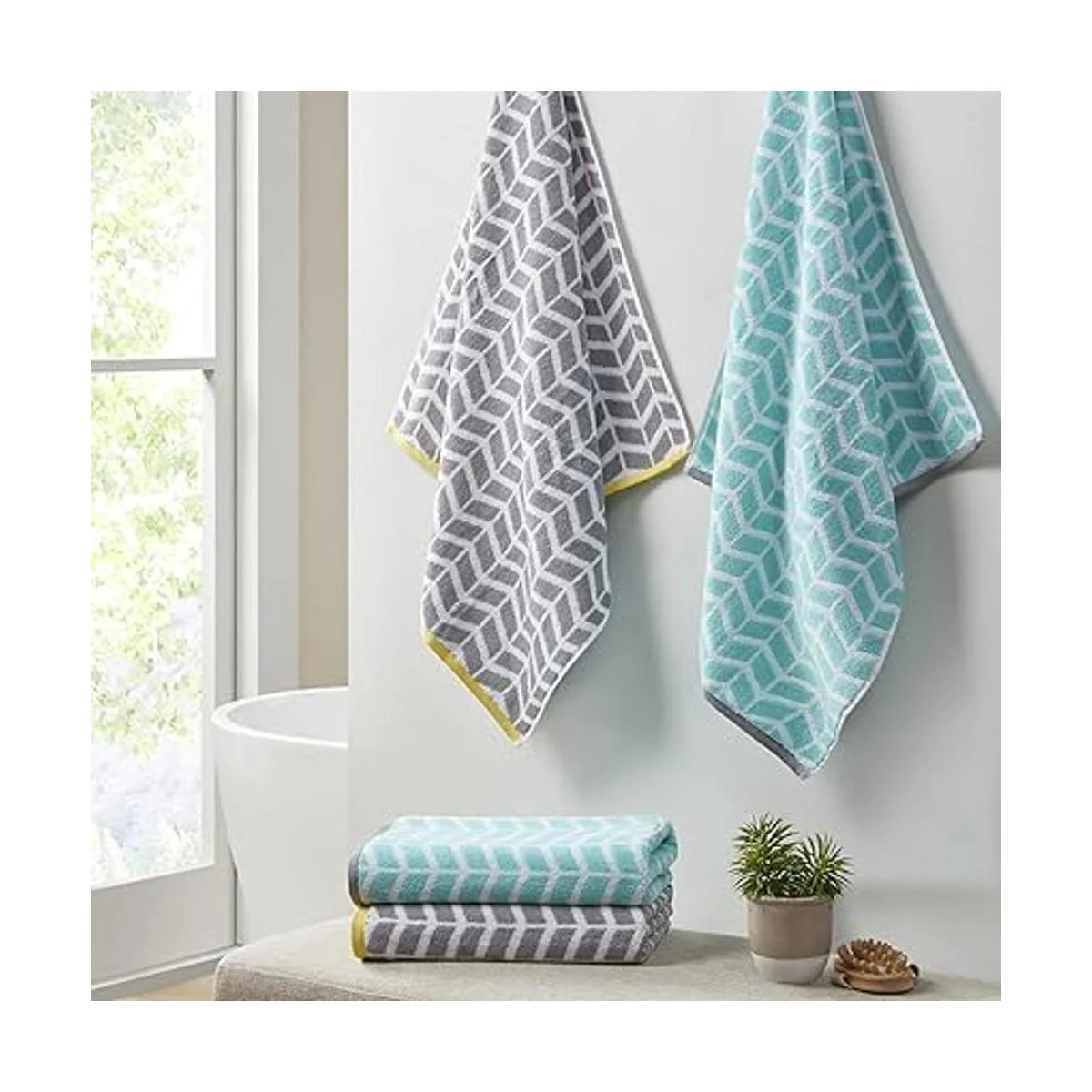 Intelligent Design Juego de toallas para baño de algodón_4