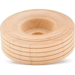 Mini Wood Wheels Treaded Style 2 Inch Diameter Pack of