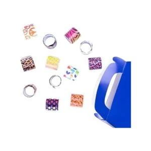 Super Z Outlet Pulseras retro de vinilo de plástico con_6