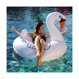 PartyTube Gofloats balsa inflable con forma de cisne_2