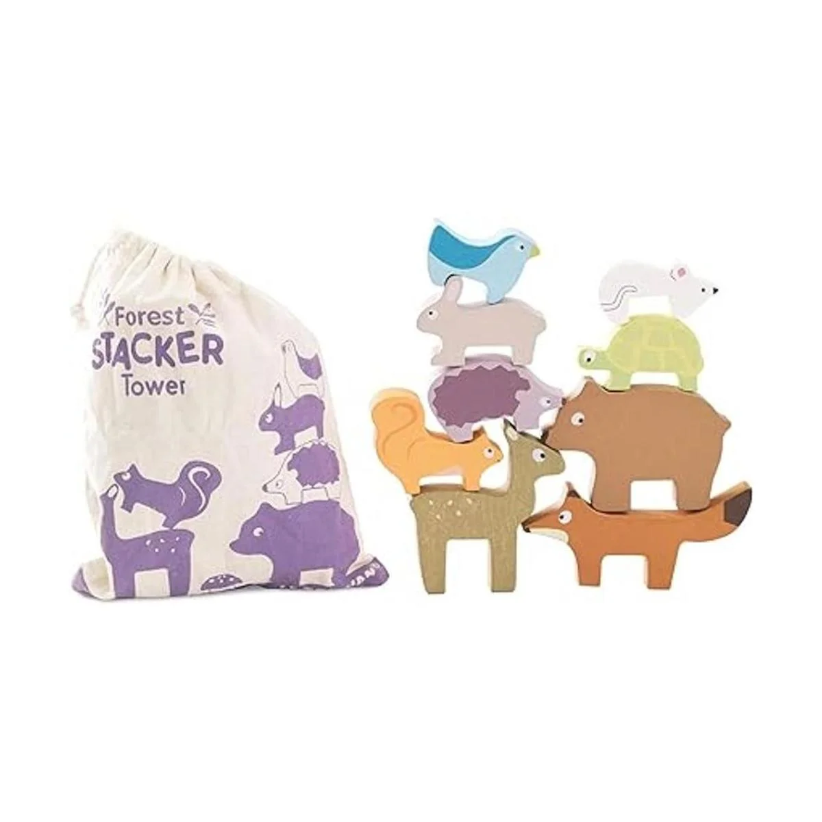 Le Toy Van Rompecabezas de madera Petilou Forest Stacker_3