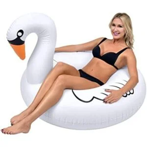 PartyTube Gofloats balsa inflable con forma de cisne_1