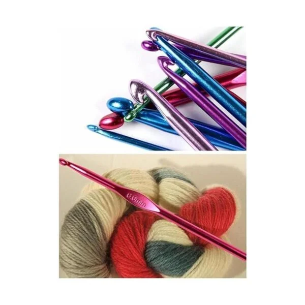 ELINKA Agujas para tejer crochet con asa de aluminio
