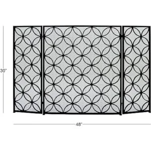 Deco 79 Rejilla rectangular de metal para chimenea con_3