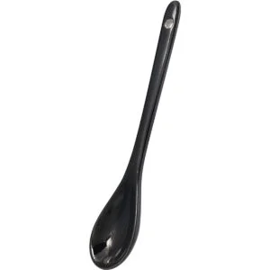 Tazón de cerámica para sopa con forma de caldero negro de
