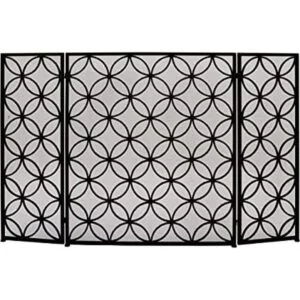 Deco 79 Rejilla rectangular de metal para chimenea con_1