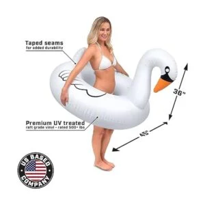 PartyTube Gofloats balsa inflable con forma de cisne_4