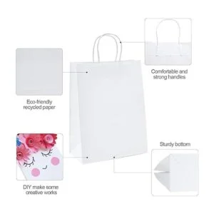 Halulu Retail bolsas de compras de papel con asas de cuerda_5