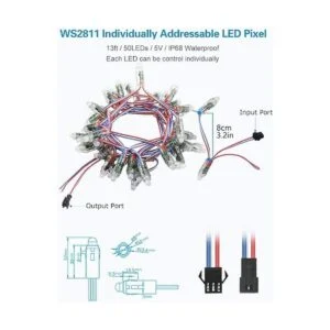 ALITOVE WS2811 Luz LED RGB digital difundida de 0.472 in_2