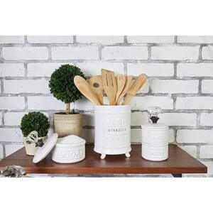 Mud Pie Pomo de la puerta cuenco de azúcar color blanco_2