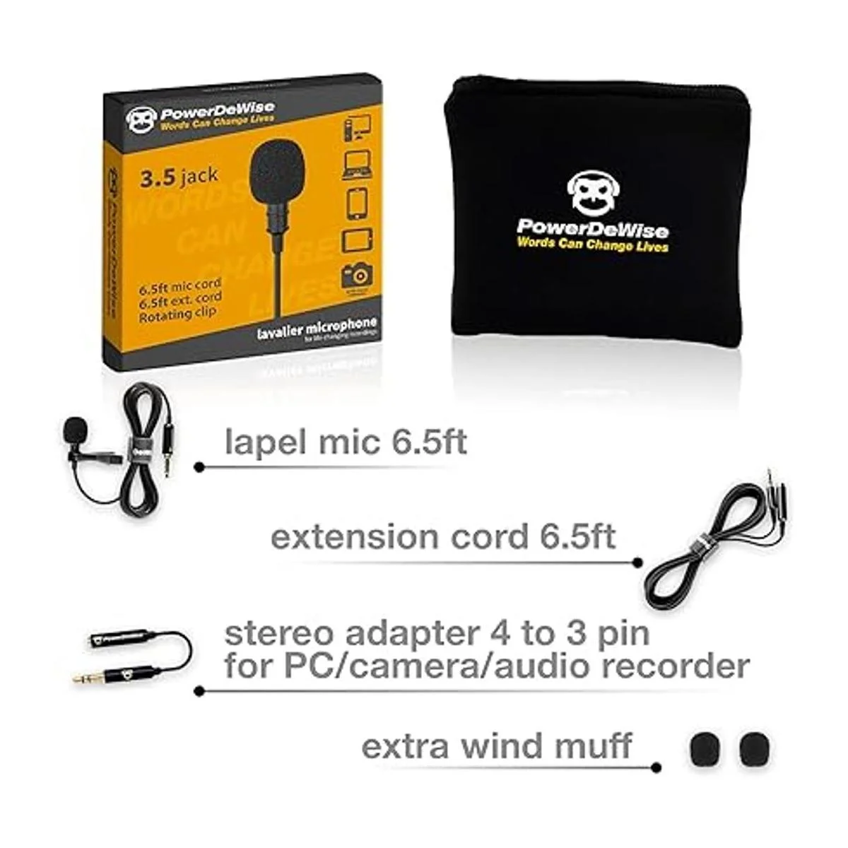 Micrófono omnidireccional de solapa Lavalier Profesional_3