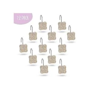 Creative Scents Juego de 12 ganchos para cortina de ducha