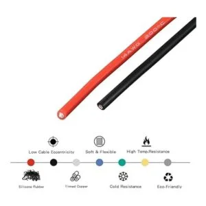 BNTECHGO Bobina de alambre de silicona de calibre 14 rojo_5