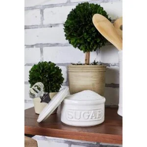 Mud Pie Pomo de la puerta cuenco de azúcar color blanco_3