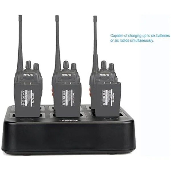 Retevis H777 Cargador de seis vías para walkie talkie_3