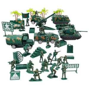 Figuras de acción de lujo de soldados con vehículos a